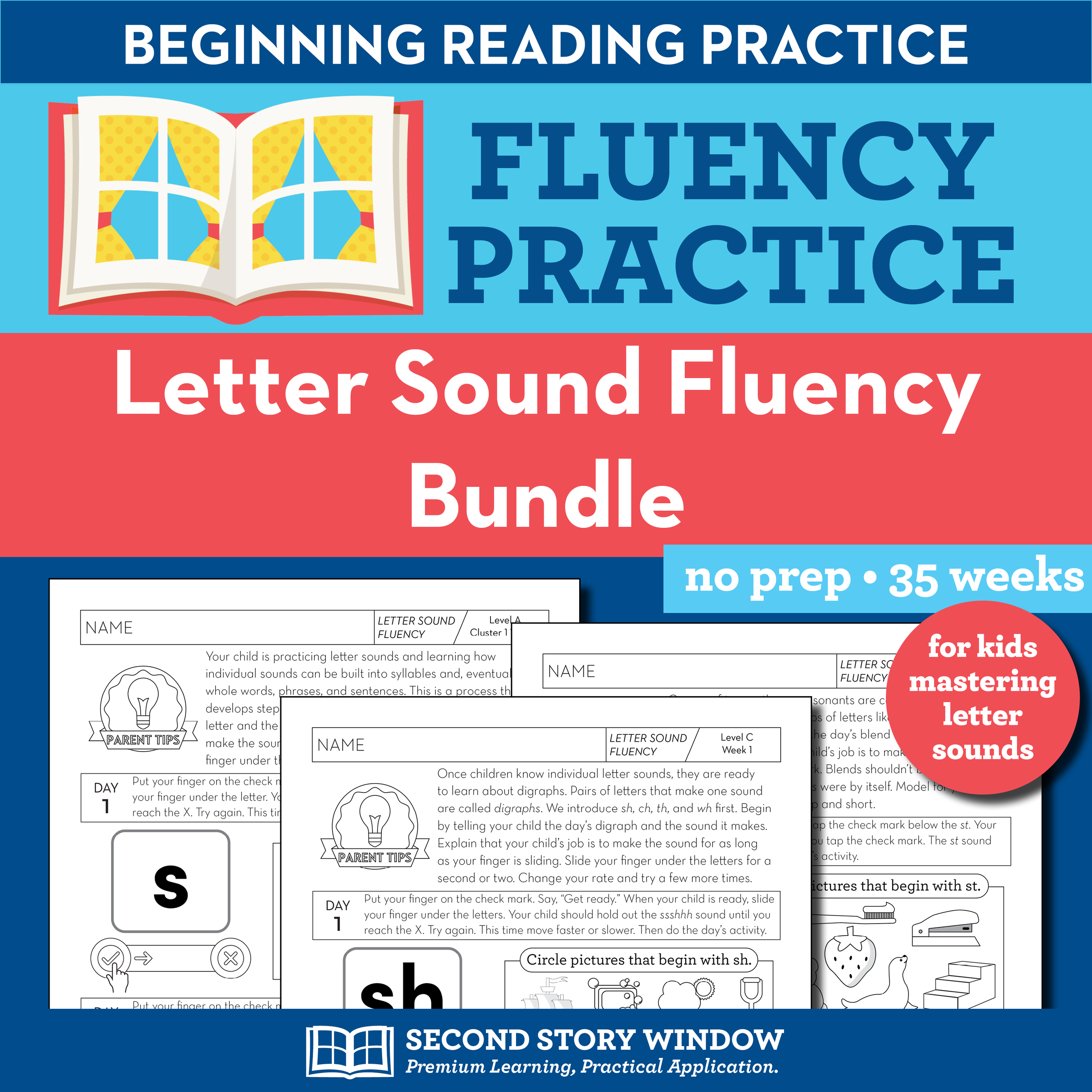 Alphabet Letter Sound Fluency Homework Or Intervention Bundle Second 