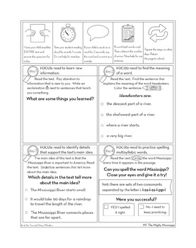 Reading Fluency Homework Level M Set 1 - Second Story Window