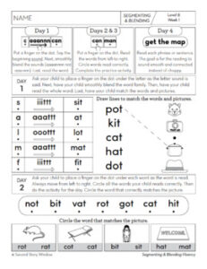 Segmenting & Blending Nonsense Word Fluency Practice Level B - Second ...