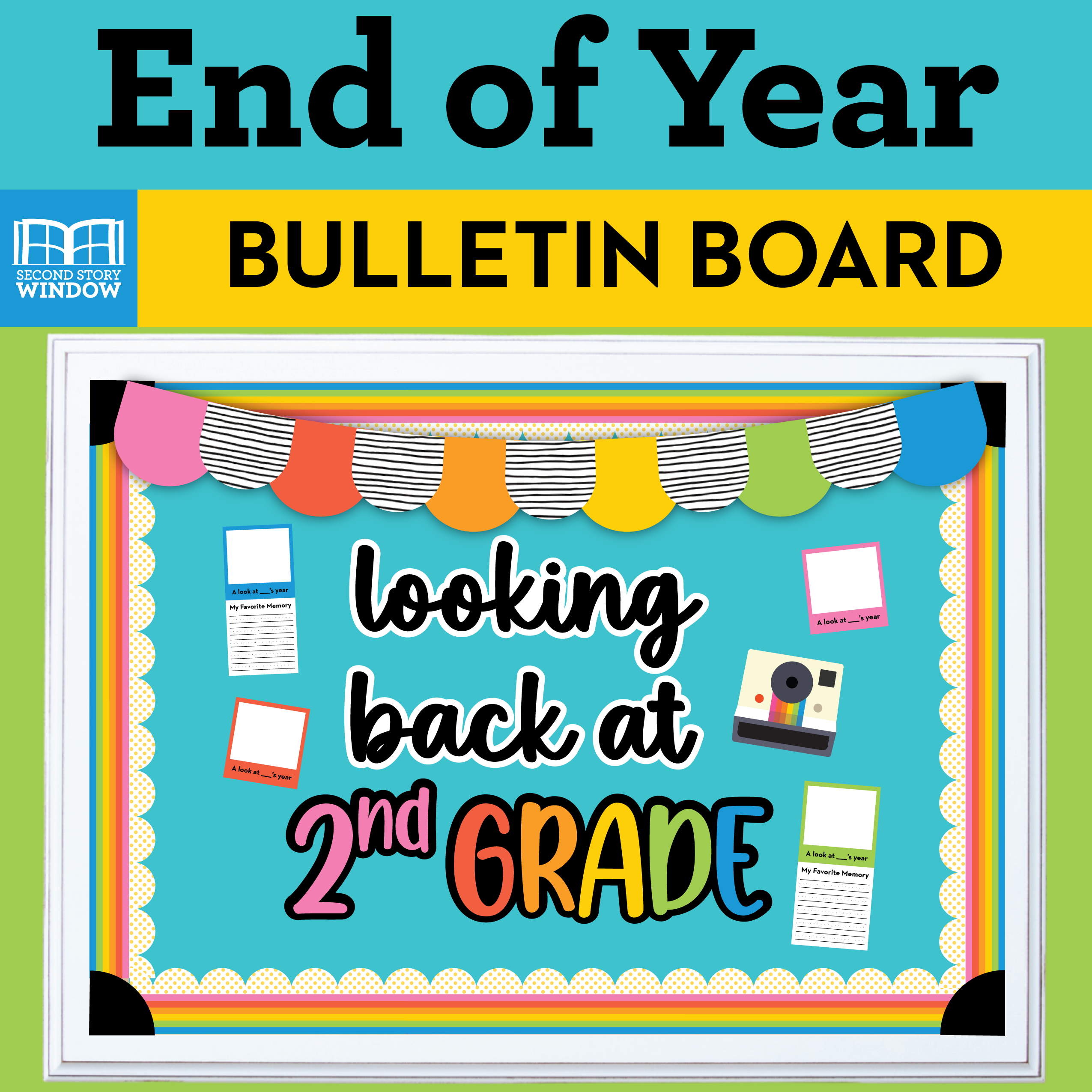 Looking Back End of the Year Memories Bulletin Board Activity - Second  Story Window